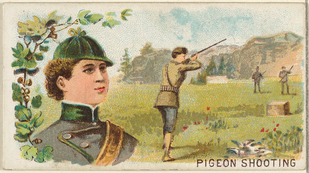 Pigeon Shooting, from the Games and Sports series (N165) for Old Judge Cigarettes issued by Goodwin & Company
