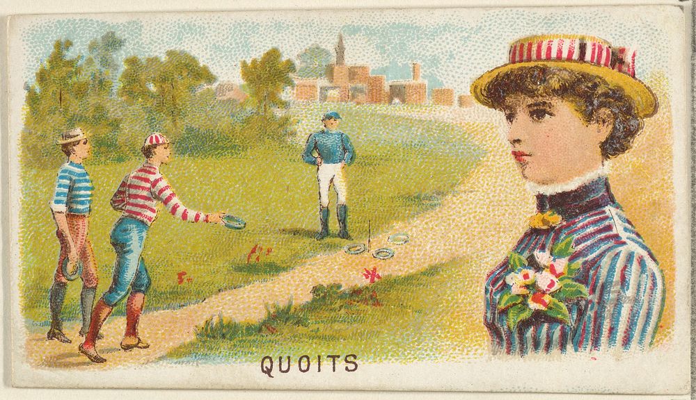 Quoits, from the Games and Sports series (N165) for Old Judge Cigarettes