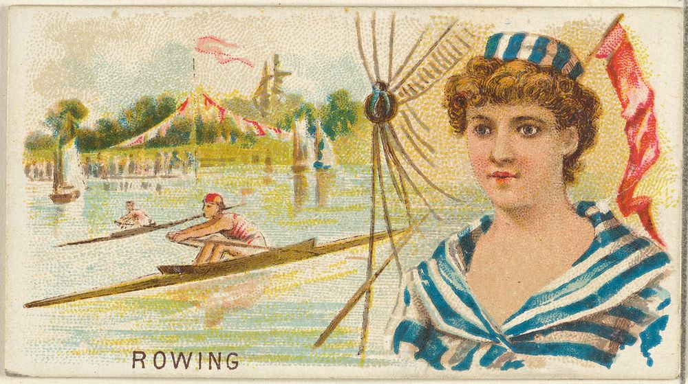 Rowing, from the Games and Sports series (N165) for Old Judge Cigarettes issued by Goodwin & Company