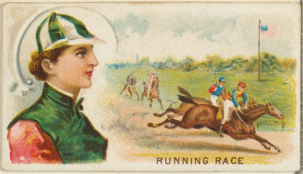 Running Race, from the Games and Sports series (N165) for Old Judge Cigarettes  issued by Goodwin & Company