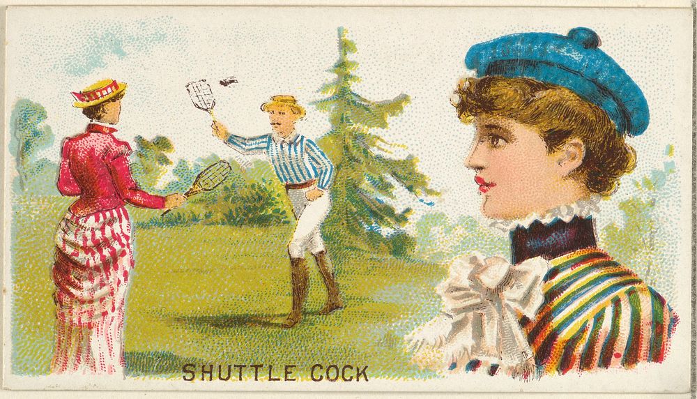 Shuttlecock, from the Games and Sports series (N165) for Old Judge Cigarettes