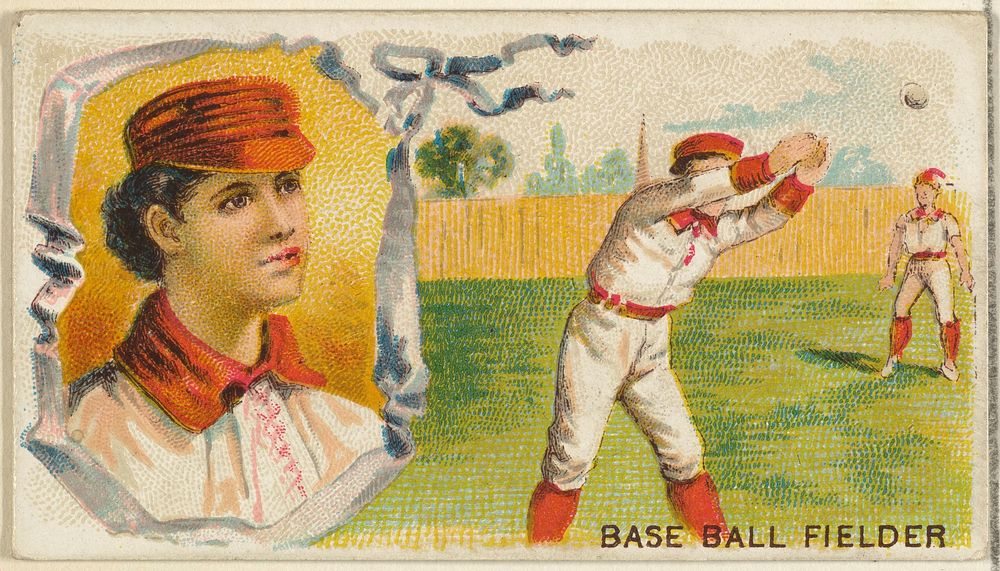 Baseball Fielder, from the Games and Sports series (N165) for Old Judge Cigarettes issued by Goodwin & Company