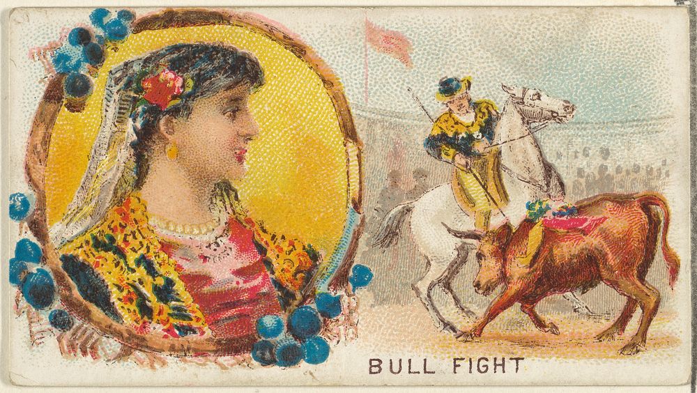 Bull Fight, from the Games and Sports series (N165) for Old Judge Cigarettes issued by Goodwin & Company
