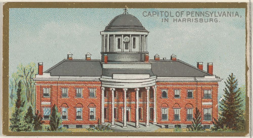 Capitol of Pennsylvania in Harrisburg, from the General Government and State Capitol Buildings series (N14) for Allen &…