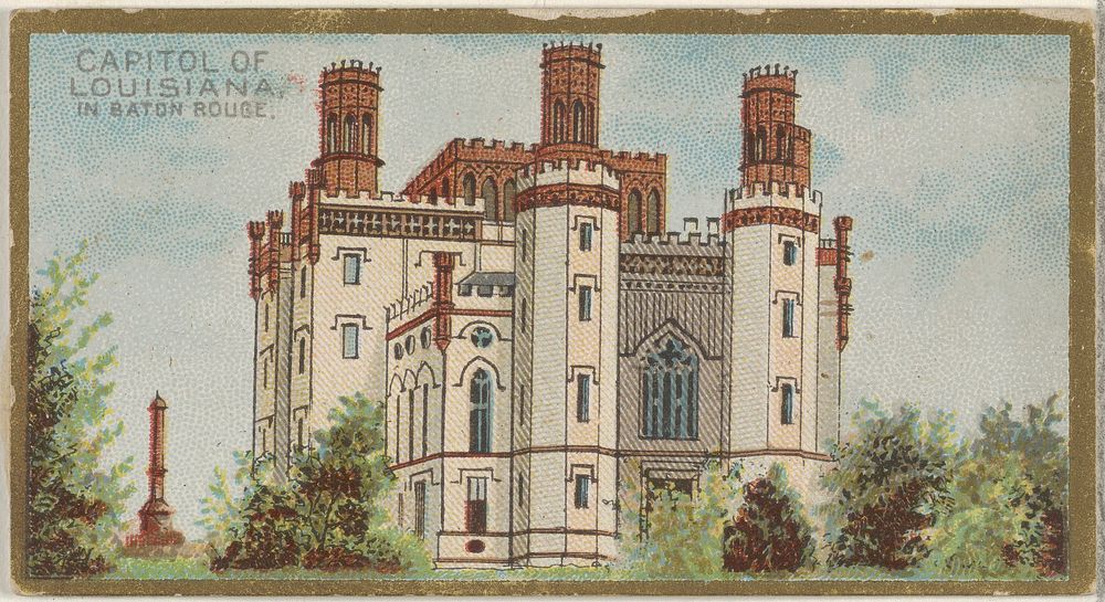 Capitol of Louisiana in Baton Rouge, from the General Government and State Capitol Buildings series (N14) for Allen & Ginter…