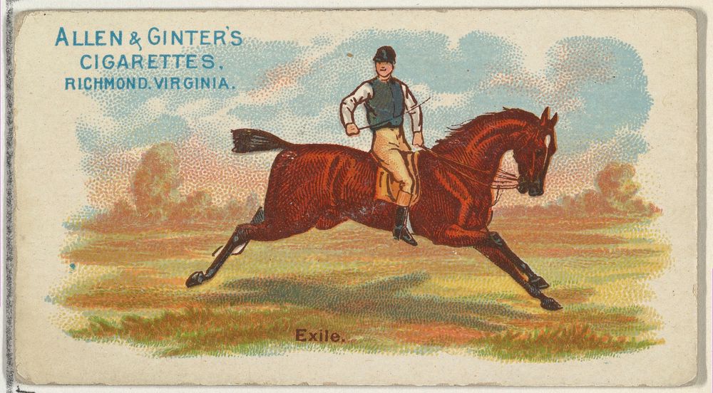 Exile, from The World's Racers series (N32) for Allen & Ginter Cigarettes issued by Allen & Ginter 