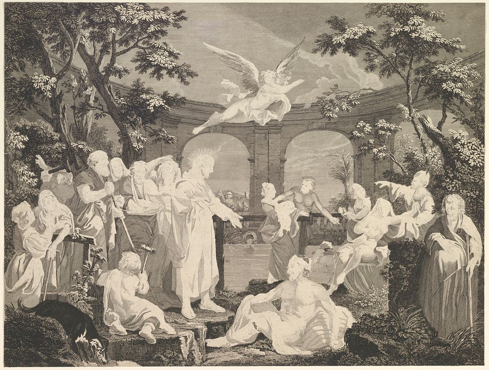 The Pool of Bethesda (St. John, Chapter 5), after William Hogarth