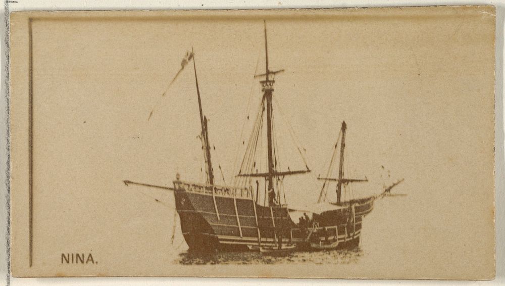 Nina, from the Famous Ships series (N50) for Virginia Brights Cigarettes