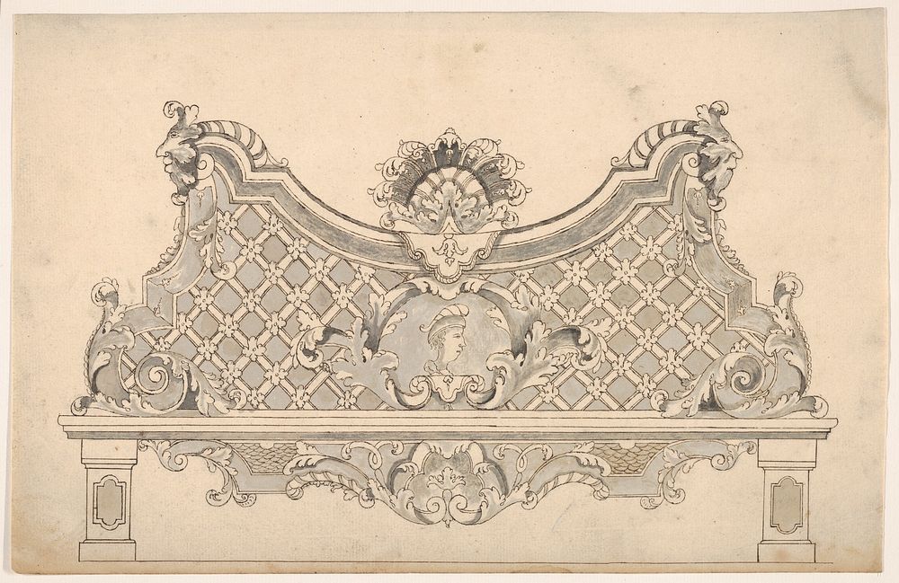 Design for a Wooden Bench by Anonymous, 18th century