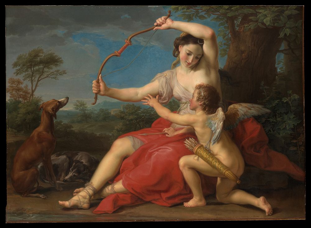 Diana and Cupid by Pompeo Batoni (Italian, Lucca 1708&ndash;1787 Rome)