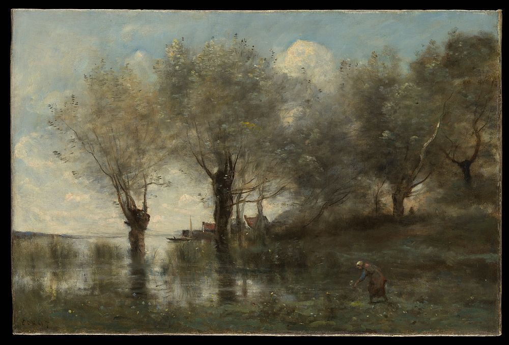 A Pond in Picardy by Camille Corot