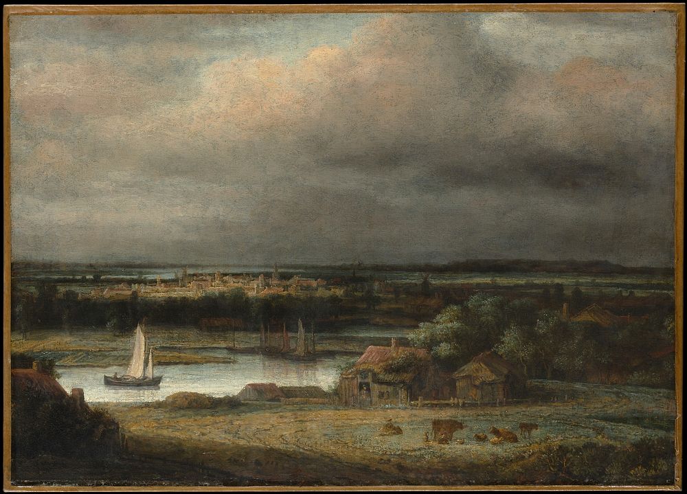 Wide River Landscape by Philips Koninck