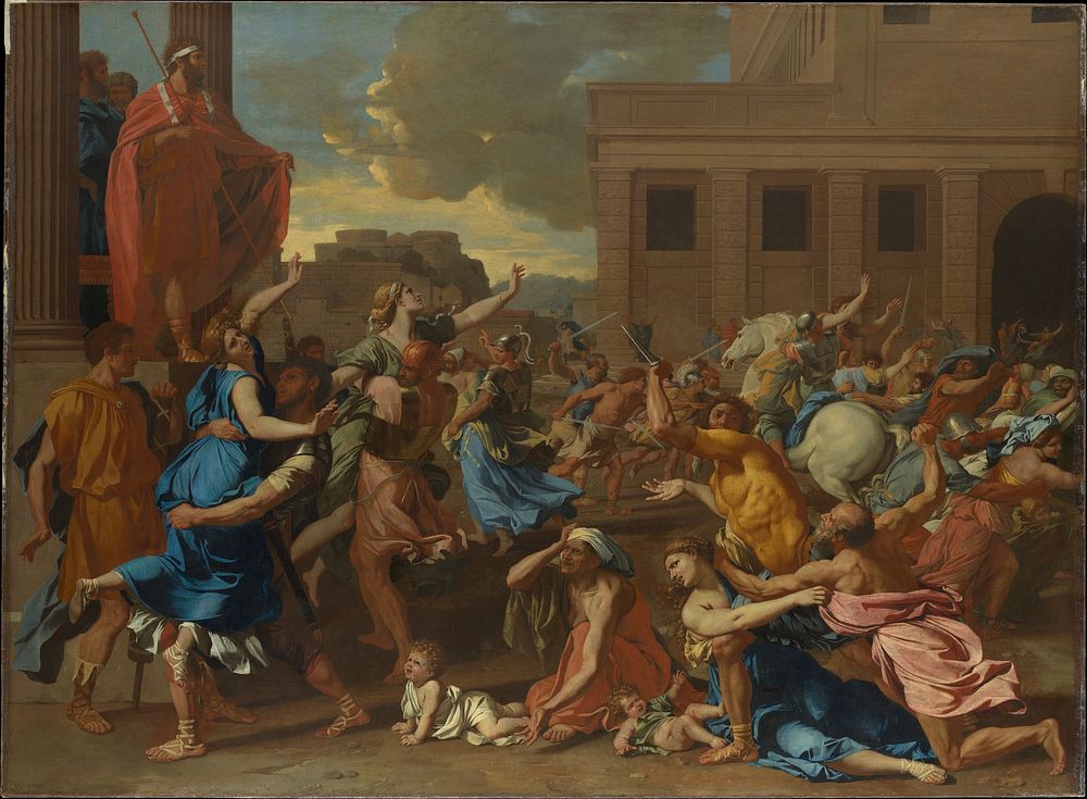 The Abduction of the Sabine Women by Nicolas Poussin (French, Les Andelys 1594&ndash;1665 Rome)