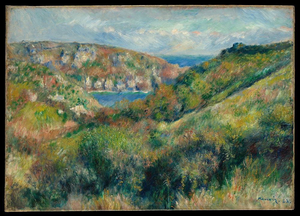 Pierre-Auguste Renoir's Hills around the Bay of Moulin Huet, Guernsey