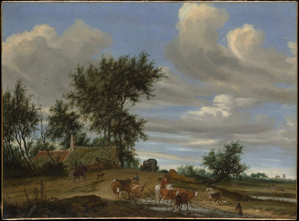 A Country Road by Salomon van Ruysdael