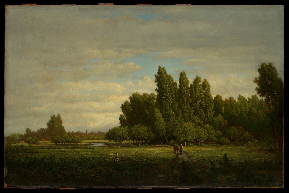 A Meadow Bordered by Trees by Th&eacute;odore Rousseau