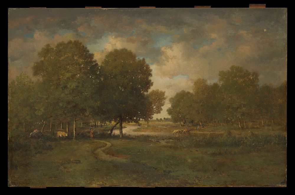 A River in a Meadow by Th&eacute;odore Rousseau (French, Paris 1812&ndash;1867 Barbizon)
