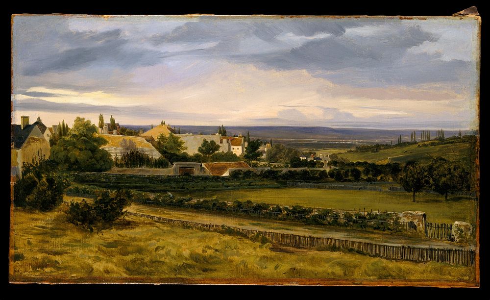 A Village in a Valley by Th&eacute;odore Rousseau (French, Paris 1812&ndash;1867 Barbizon)