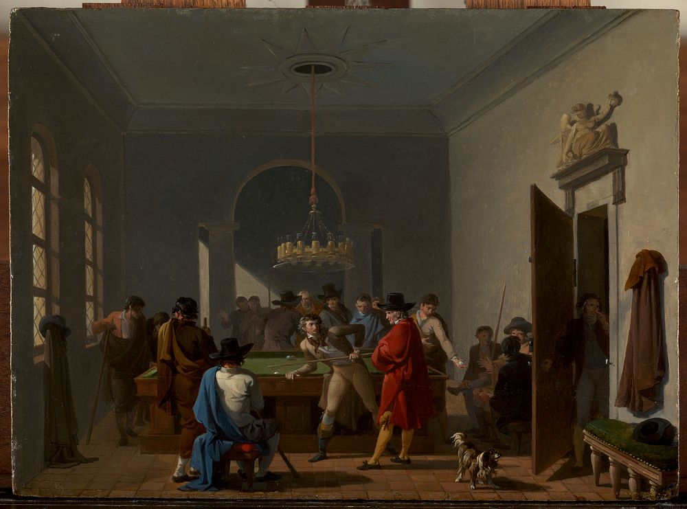 The Billiard Room by Nicolas Antoine Taunay