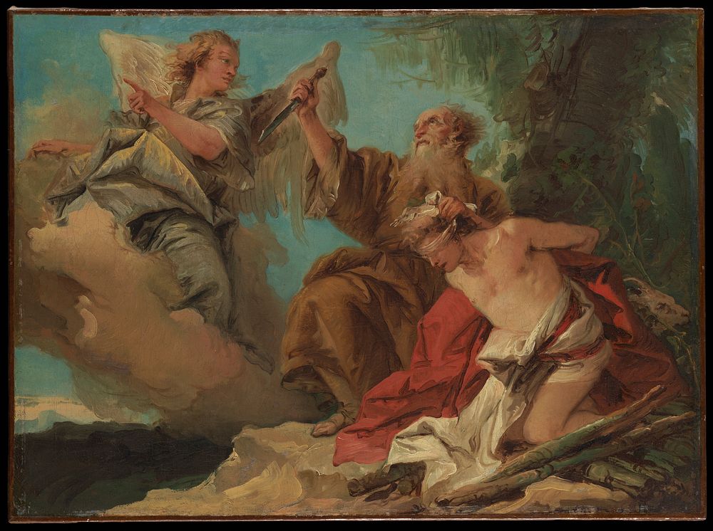 The Sacrifice of Isaac by Giovanni Battista Tiepolo  by Giovanni Domenico Tiepolo