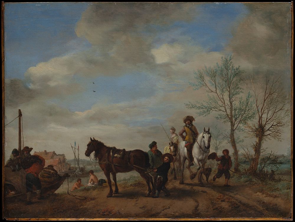 A Man and a Woman on Horseback by Philips Wouwerman