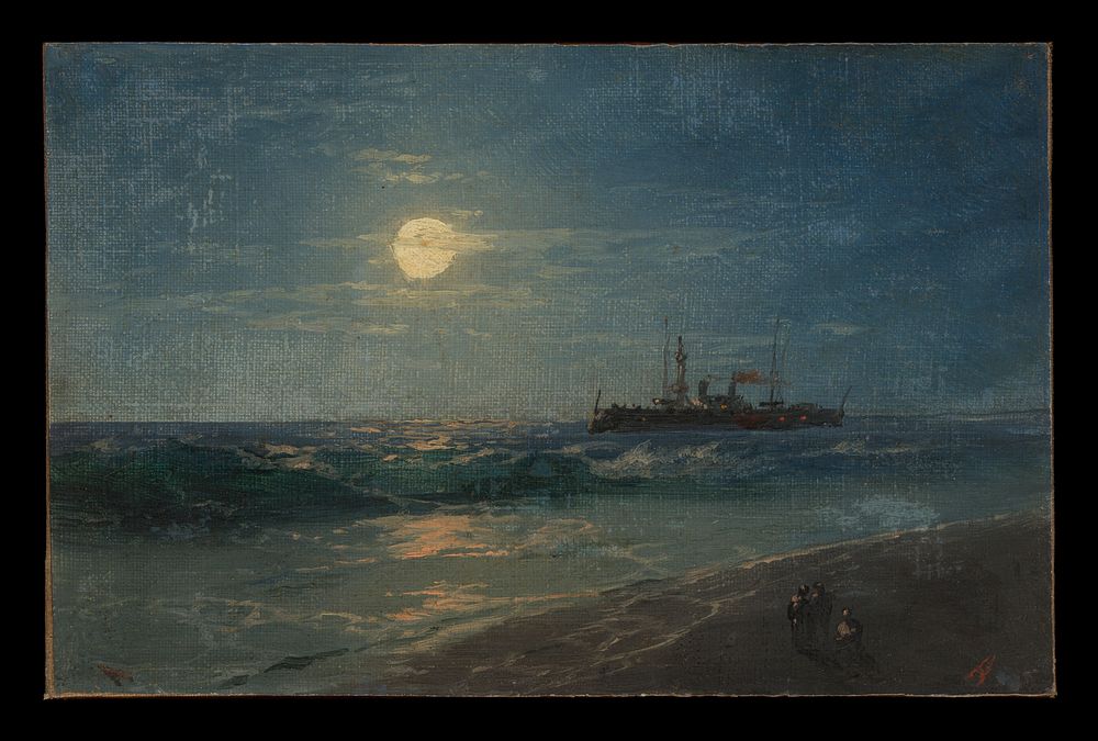 Ship by Moonlight by Ivan Konstantinovich Aivazovsky