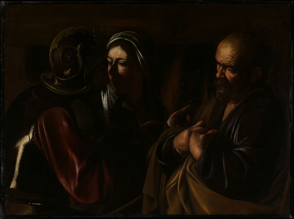 The Denial of Saint Peter by Caravaggio (Michelangelo Merisi) 