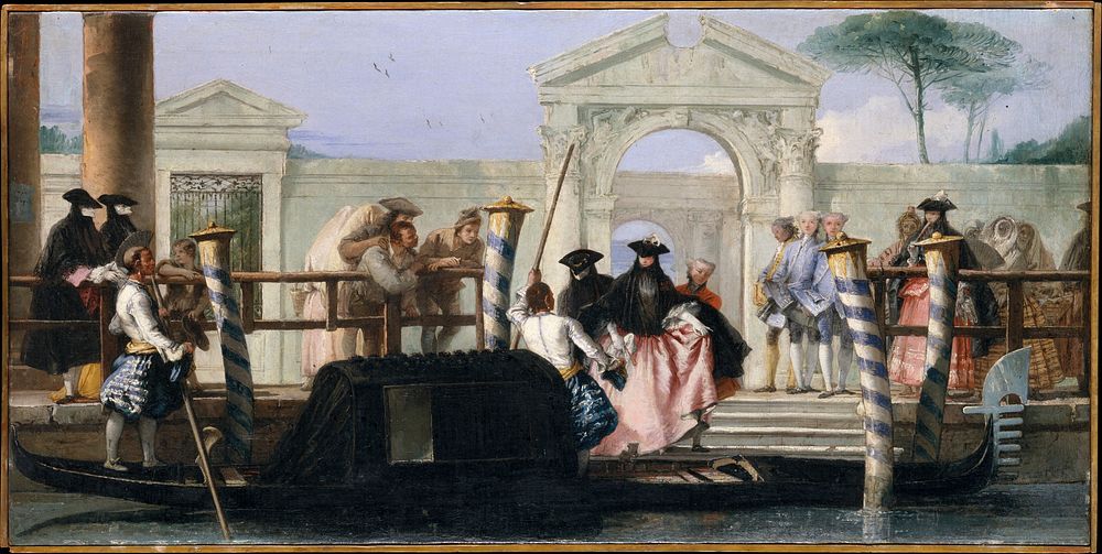 The Departure of the Gondola by Giovanni Domenico Tiepolo