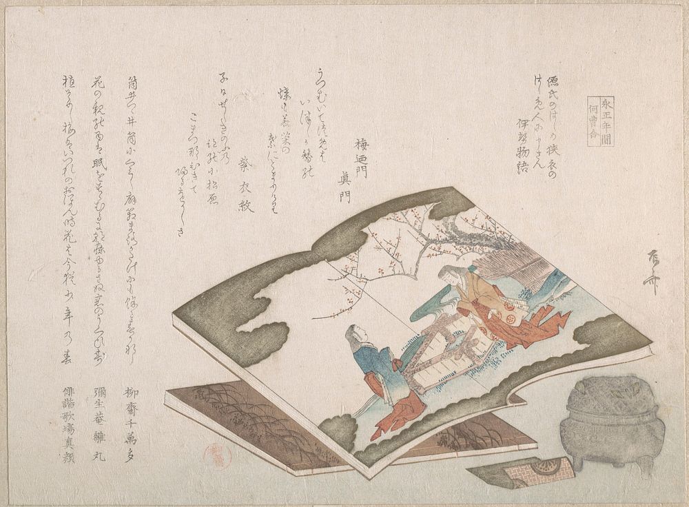 Illustrated Books and an Incense Burner by Ryūryūkyo Shinsai