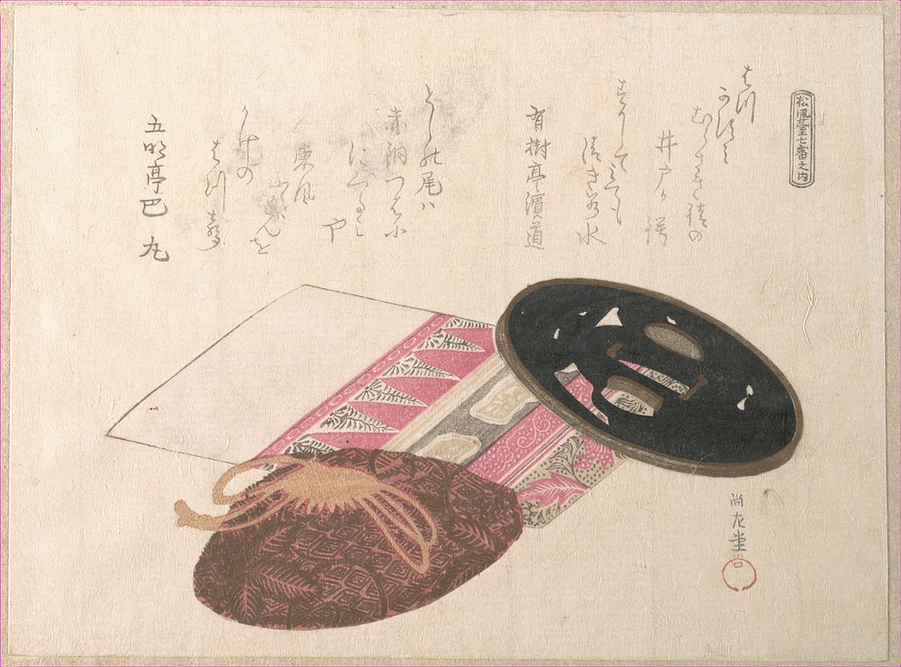 Tsuba (Sword Guard) and Bags by Kubo Shunman