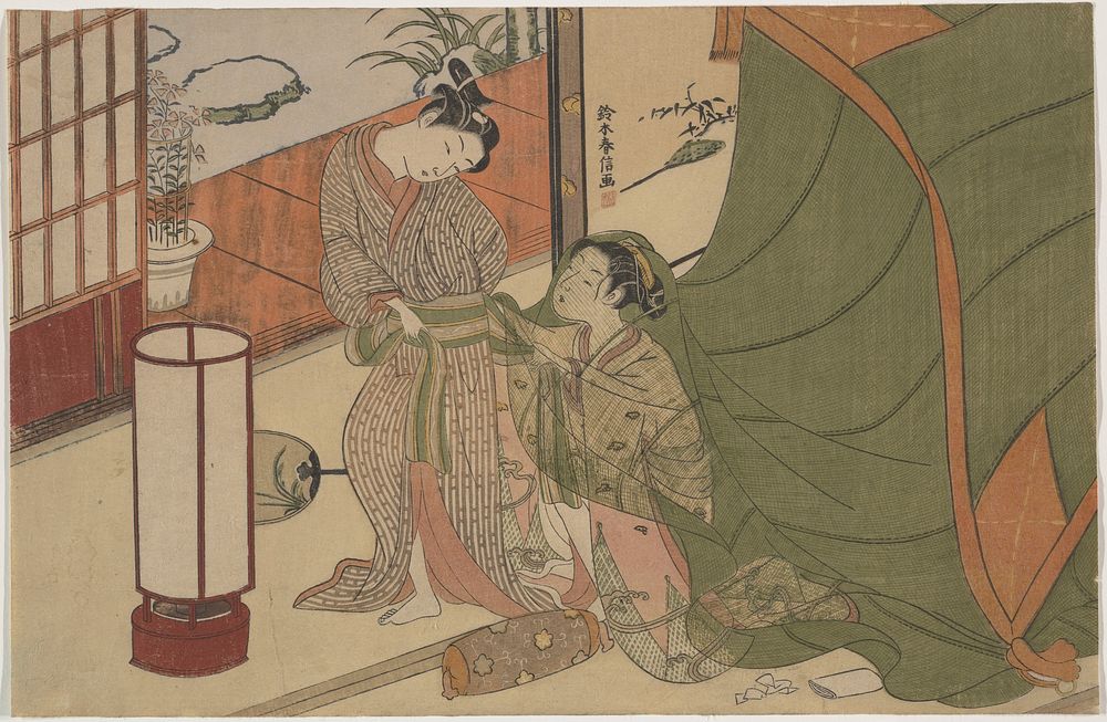 Parting of Lovers: The Morning After by Suzuki Harunobu