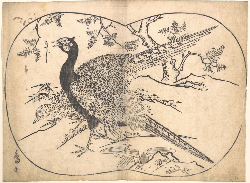 Pheasants by Hishikawa Moronobu