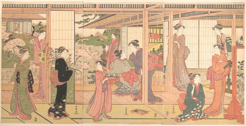 Mansion Opening onto a Garden by Katsukawa Shunchō