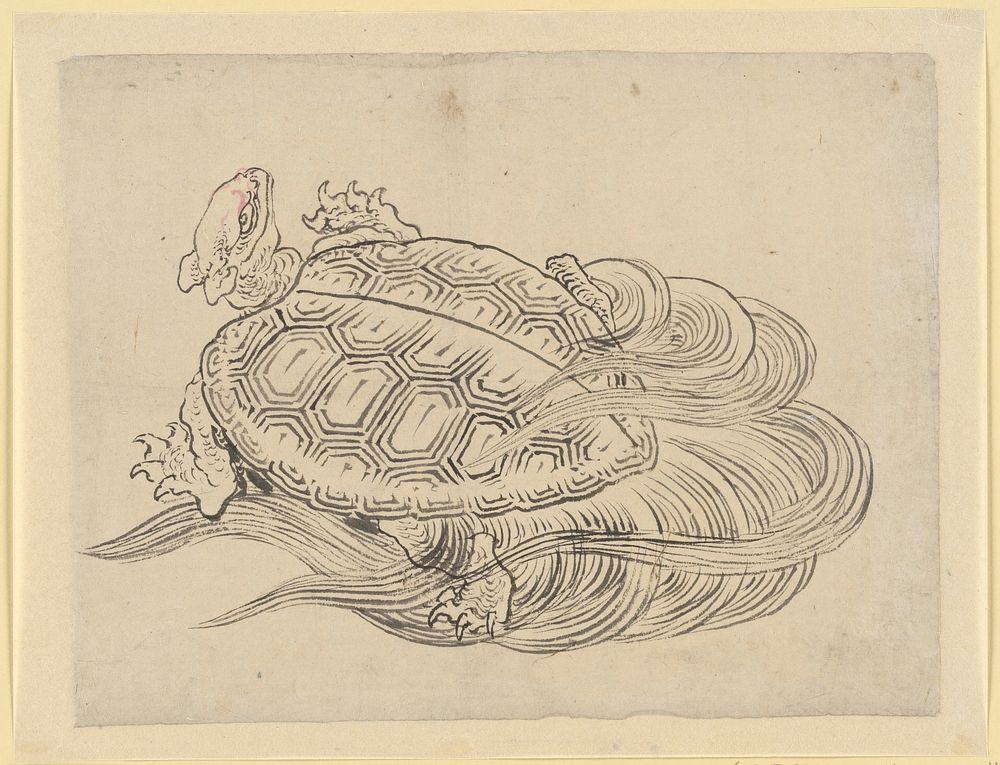 Sea Turtle (Emblem of Longevity), attributed to Katsushika Hokusai
