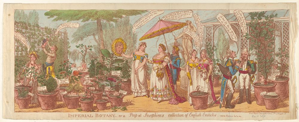 Imperial Botany–or a Peep at Josephine's Collection of Engilsh Exoticks, vide the Champion Jany 30, 1814