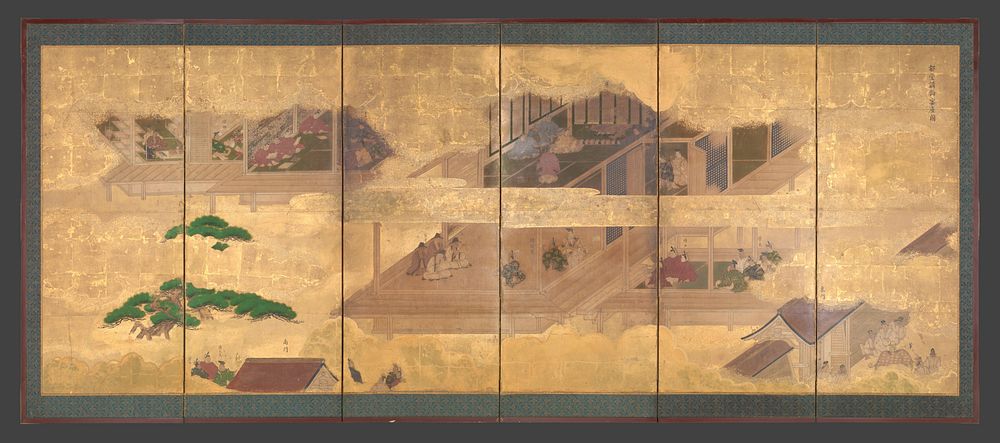 Scenes at the University with Images of the Ancient Sages; Debate and Banquet at the Administration Offices, Japan