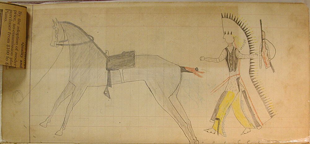 Maffet Ledger: Indian, Gun, and Horse