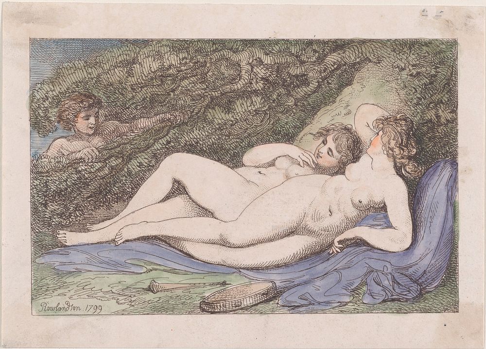 Wood-Nymphs (The Discovery), Thomas Rowlandson (Etcher)