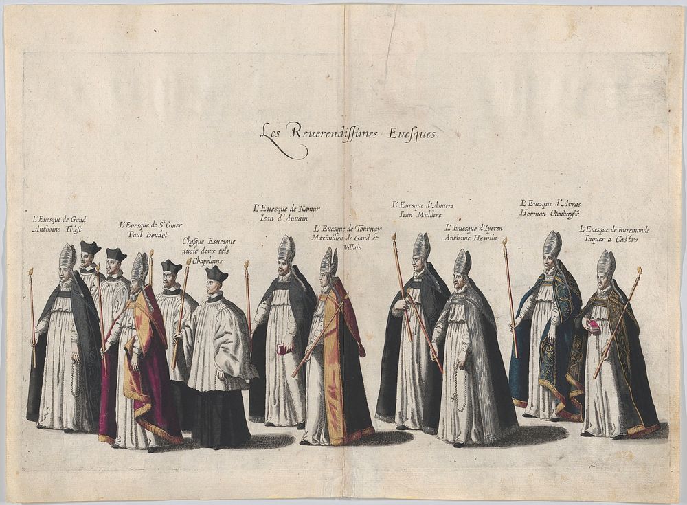 Plate 12: Members of the clergy marching in the funeral procession of Archduke Albert of Austria; from 'Pompa Funebris ...…