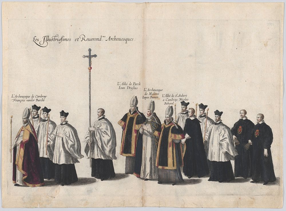 Plate 13: Members of the clergy marching in the funeral procession of Archduke Albert of Austria; from 'Pompa Funebris ...…