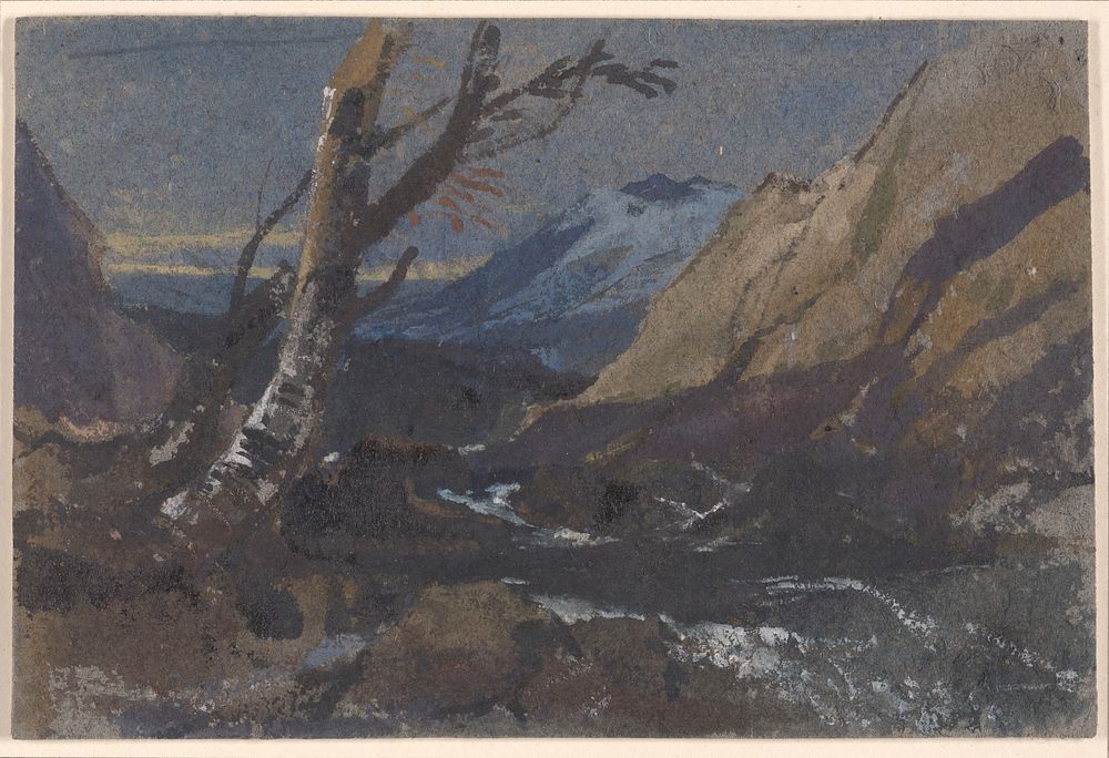 Study of Trees by a Mountain Stream by Rev. James Bulwer, William James M&uuml;ller