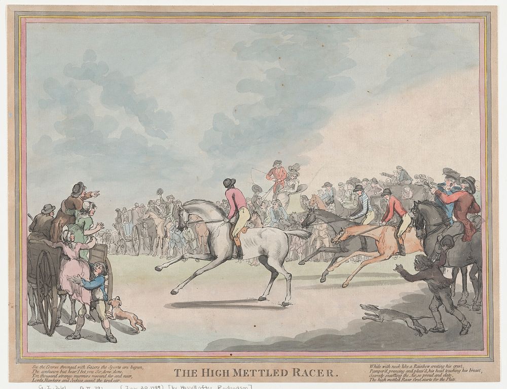 The Race Horse (from The Life of a Racehourse, or The High-Mettled Racer) by John Hassell