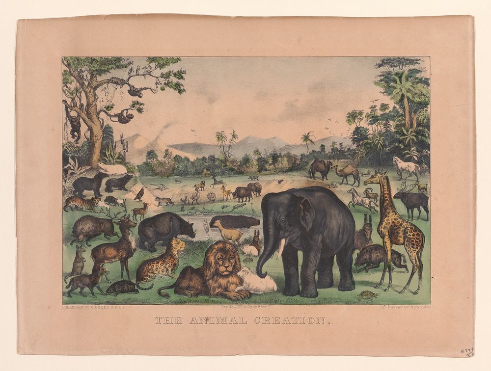 The Animal Creation published and printed by Currier & Ives