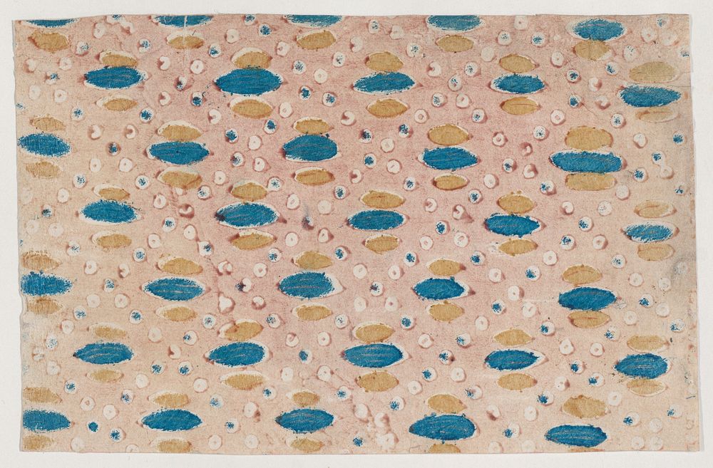 Sheet with overall pattern of circles and ovals by Anonymous