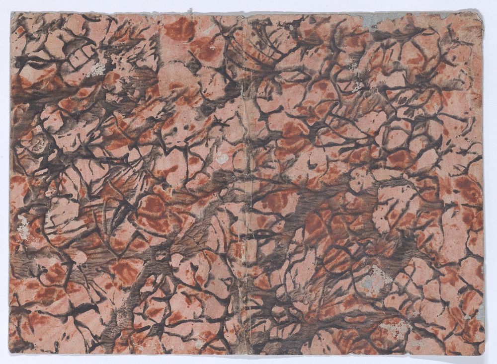 Book cover with marbled pattern