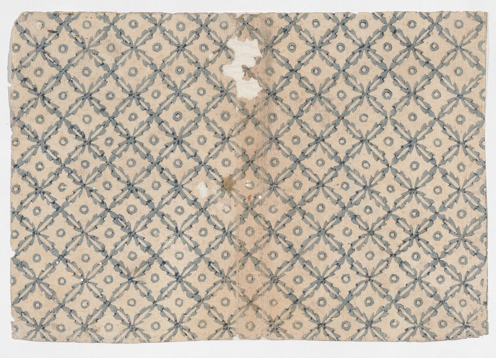 Sheet with overall pattern of flowers and circles