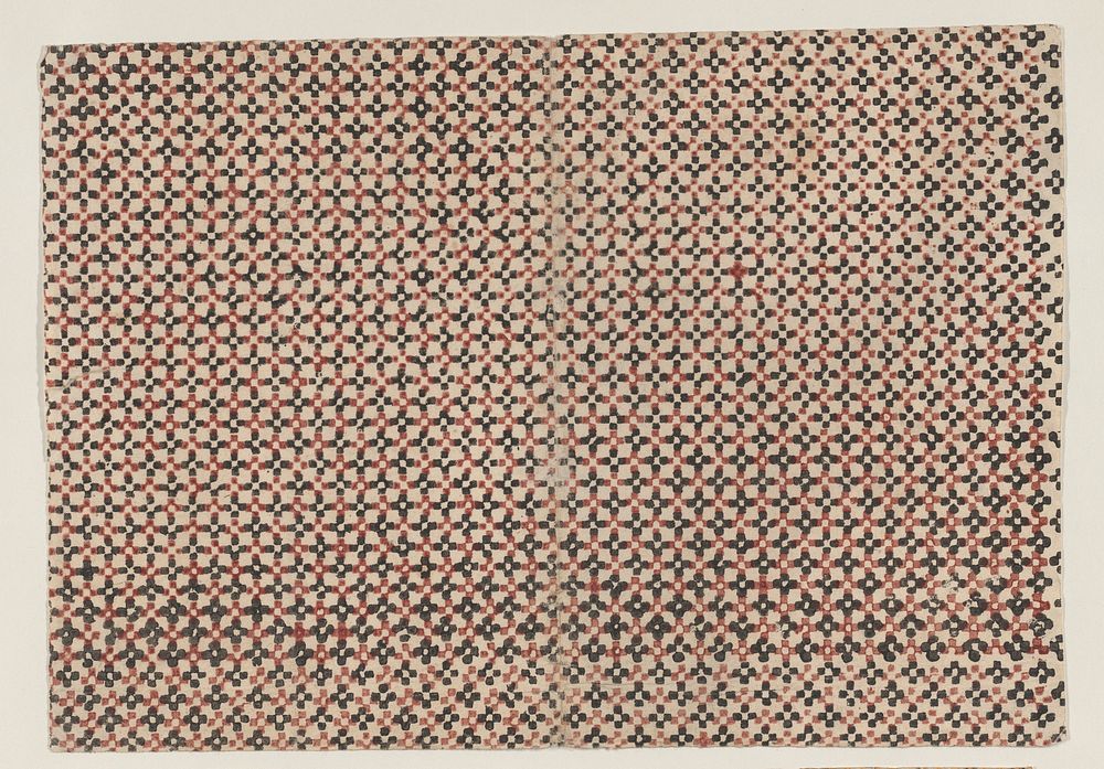 Sheet with overall geometric pattern by Anonymous