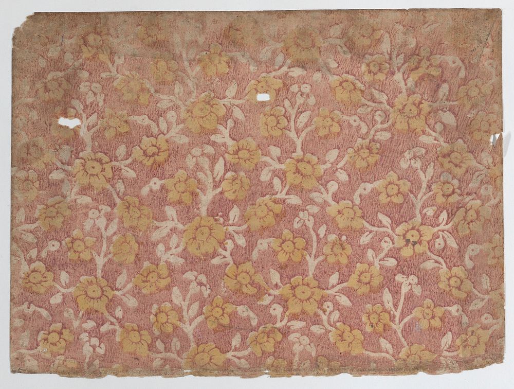 Sheet with yellow floral pattern
