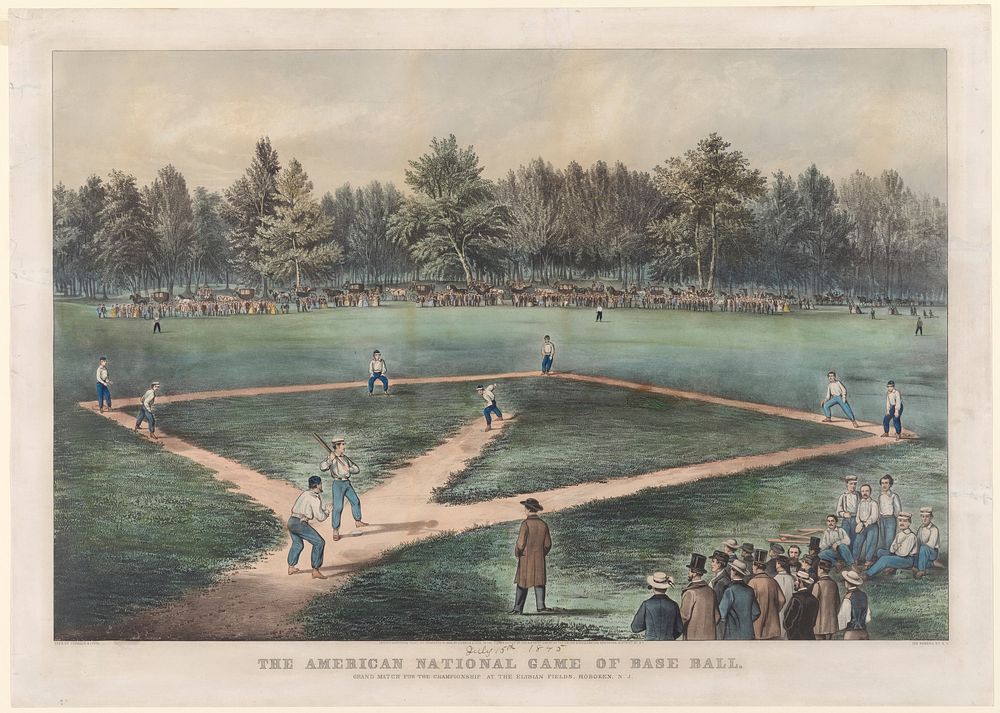 The American National Game of Base Ball: Grand Match for the Championship at the Elysian Fields, Hoboken, N. J. published…