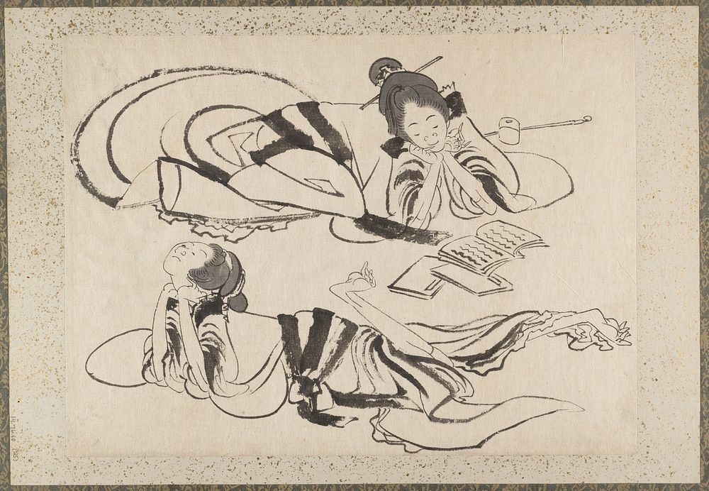 Hokusai's Album of Sketches by Katsushika Hokusai and His Disciples. Original public domain image from the MET museum.